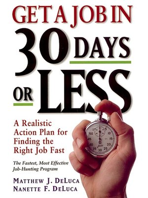 cover image of Get a Job in 30 Days or Less
